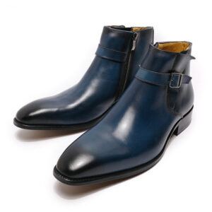 Plus Size Retro Men’s Leather Ankle Boots