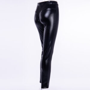 Panelled Trousers Fashion Skinny Slim Casual Leather Pants