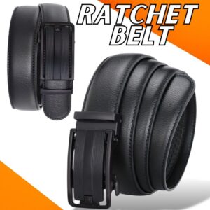 Men’s Ratchet Belt Leather Mens Belt With Slide Buckle Ratchet Belts For Men USA