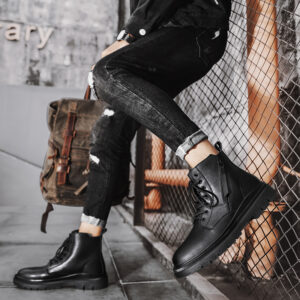 Fashion Personality Side Zipper Martin Boots For Men