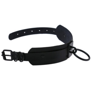 PU leather black ring ring collar