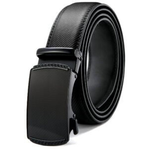 Auto buckle leather leather belt for men