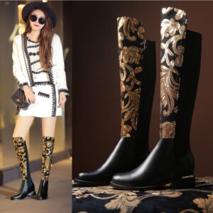 Knight boots cowhide leather boots