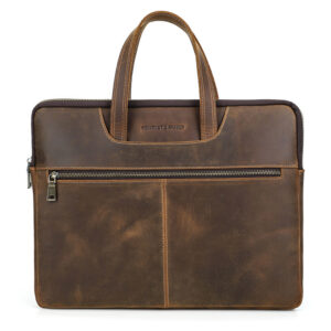 Retro Crazy Horse Leather Men’s Laptop Bag