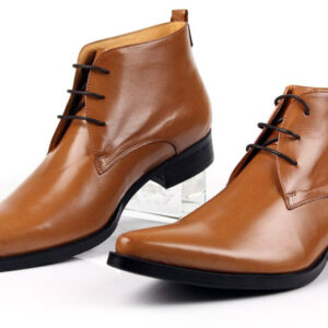 Lace Up Business Short Boots High Top Shoes For Men