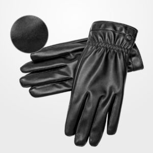 Men’s PU Leather Winter Warm Gloves