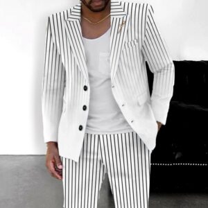 British Style Casual Gradient Color Suit Shorts Suit Men