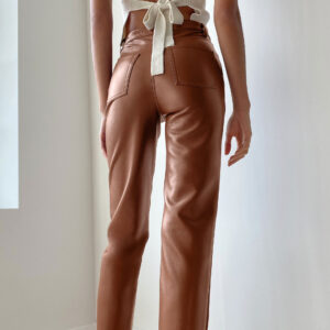 Women’s French Temperament All-match Leather Pants