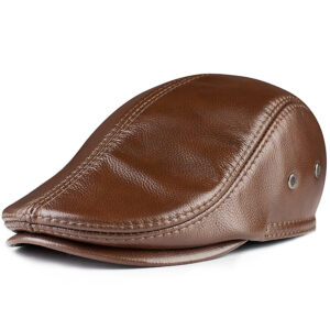 Top Layer Cowhide Hat Men’s Leather Winter