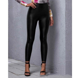 Mid-waist Pu Slim Tight-fitting Hip Sexy Female Leather Pants