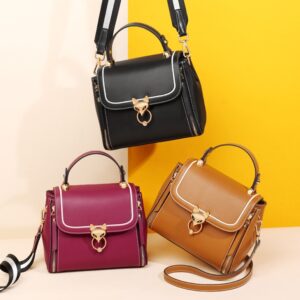 Fashion Lady Handbag Women Chic Shoulder Purse Female Split Leather Stylish Crossbody Bags Large Capacity