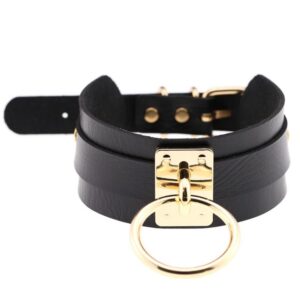 Round metal BDSM restraint collar