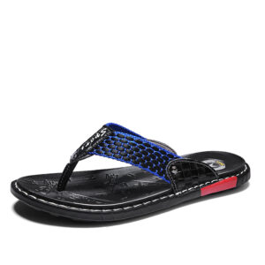 Leather Non-slip Slippers Men Outdoor Flip Flops Sandals