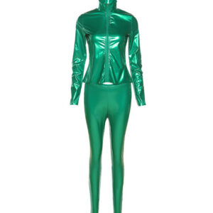 Ipper Top Plus Trousers Bright Leather Suit