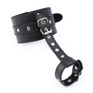 Ankle Belt Feet Finger Lock Leather Bondage Foot Buckle