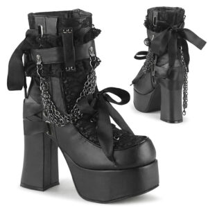 Gothic Retro Chunky Heel Platform Faux Leather Women’s Ankle Boots