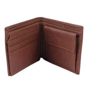 Bifold Wallet Pocket Wallet Light Brown Leather Multiple Slots Card Wallet for Men Adults Travel Daily