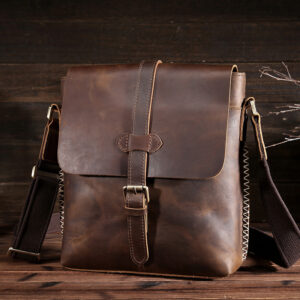 Men’s Leather Top Leather Messenger Bag