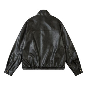 Loose Leather Coat Flight Jacket Men