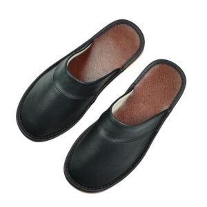 Home furnishing indoor leather Baotou slippers