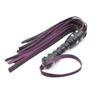 Leather Purple And Black Tassel Whip Toy