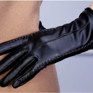 Fashionable Ladies Thick Warm Leather Gloves