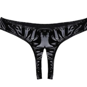 Sexy Lingerie Mini Panties Sexy Women’s T-pants Patent Leather Thong