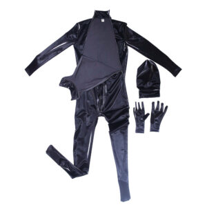 European And American Bright Leather PU Men’s All-inclusive Bodysuit