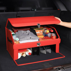 Leather Car Rear Trunk Organize Storage Box