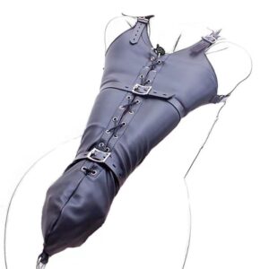 Set Leather Single Glove Bondage Clothing Lace-up Binding