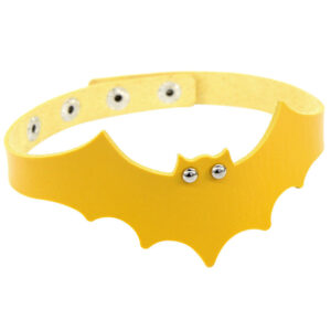 Punk PU Leather Bat Wing Collar