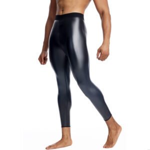 Seamless Butt-lift Underwear Mid Waist Fitness Leather Pants