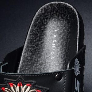 Retro Fashion Simple Men’s Leather Slippers