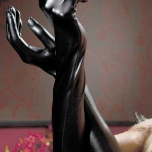 Bright Leather Faux Lacquer Gloves Long Glued Latex Temptation