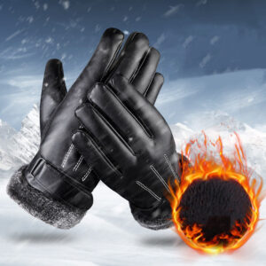 New Men’s Touch Screen Leather Gloves