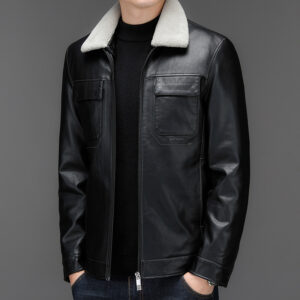 Autumn And Winter New Casual Men’s Leather Jacket Men