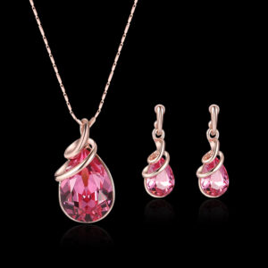 Alloy Gemstone Jewellery Set Necklace