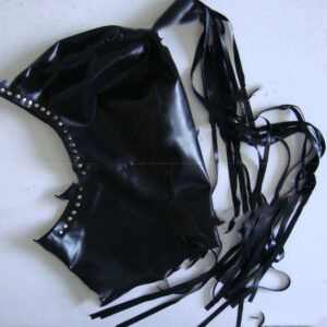 Latex Black Ponytail Mask