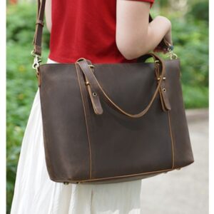 Vintage Style Ladies Genuine Leather Shoulder Bag Women Leather Handbag Tote Bag