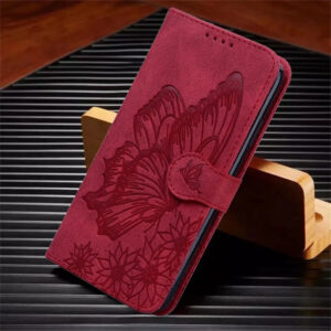 Retro Big Bowknot Embossed Leather Case Phone Case