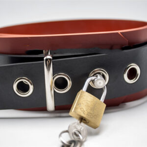 Pure Handmade Rubber Red Background Black Collar