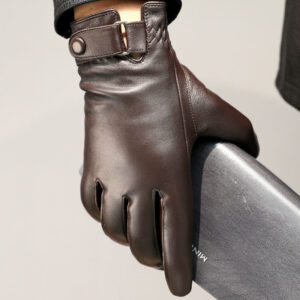 Leather Gloves Men’s Winter Warm Sheepskin