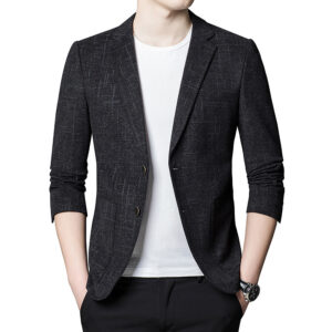 New Korean Elastic Men”s Casual Suit Men”s Slim Fashion Suit Top