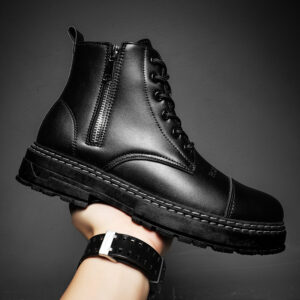 Side Zipper British Style Letters Men Boots