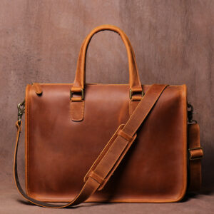 Men’s Bag Crazy Horse Leather Briefcase For Laptop