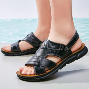 Slippers Dual-purpose Beach Sandals Men’s Leather Outdoor