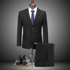 Men’s Casual Business Suit Two-piece Suit Plus Size Work Ball Suit Men