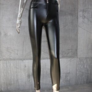 Peach Hip Leather Pants