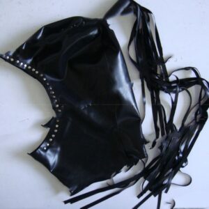 Latex Black Ponytail Mask