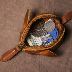 Genuine Leather Key Storage Mouse Bag